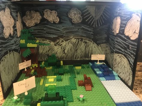 Branigan's Lego Rabbit Habitat Diorama Lego Rabbit, Habitat Diorama, Rabbit Habitat, Peter Rabbit, Poker Table, School Projects, Homework, Habitat, Lego