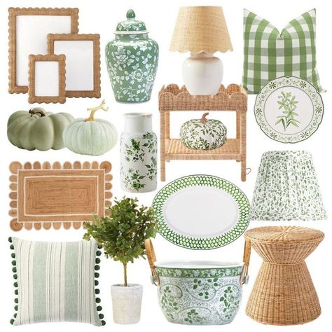 Grandmillenial Style Interiors, Green Blue Decor, Grand Millennial Decor, Grandmillenial Style, Grand Millennial Style, All Things Green, Southern Decor, Hamptons Style, Living Room Green