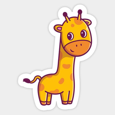 Cartoon Giraffe, Cute Giraffe, Cartoon Stickers, Hard Hats, Bart Simpson, Funny Stickers, Mammals, Custom Stickers, Favorite Tv Shows