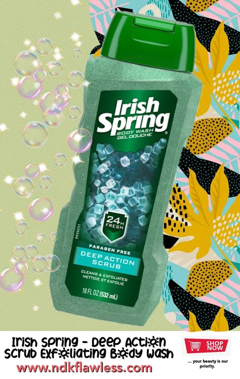 Irish Spring Body Wash, Scrub Exfoliating, Irish Spring, Exfoliating Body Wash, Rock Salt, How To Exfoliate Skin, Deep Clean, Body Scrub, Deep Cleaning