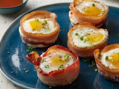 Whole30 Bacon and Egg Cups Recipe | Food Network Kitchen | Food Network Egg Cups Recipe, Bacon Egg, Fresh Chives, Egg Cups, Whole 30 Recipes, Whole 30, Food Network, Food Network Recipes, Stuffed Bell Peppers