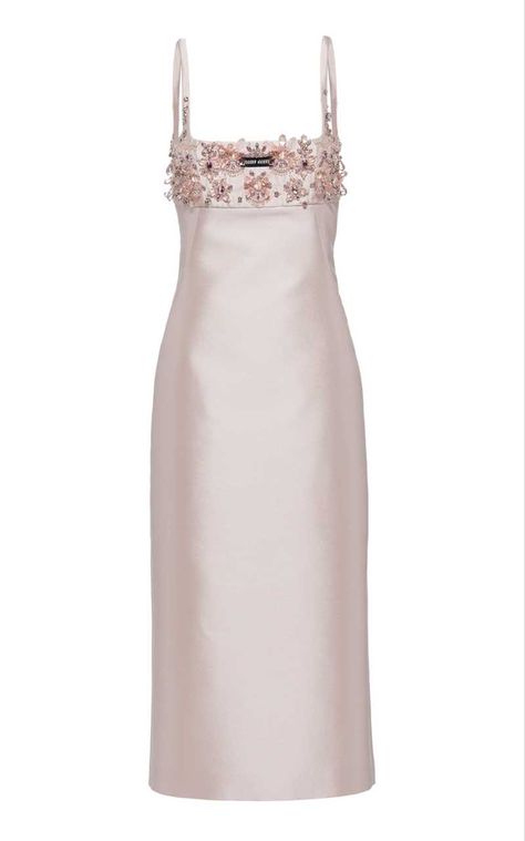 Miumiu Dress, Dress Png, Miu Miu Dress, Pink Satin Dress, Embellished Midi Dress, Satin Set, Embroidered Wool, Woman Suit Fashion, Royal Outfits