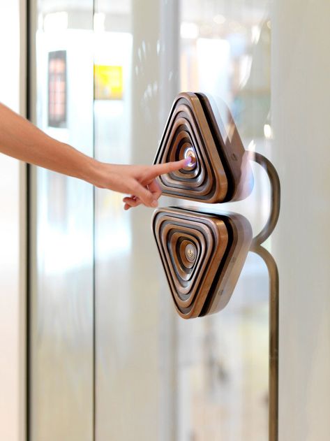 Heatherwick Studio | Design & Architecture | Pacific Place Lift Lobby Design, Lift Lobby, Elevator Buttons, Thomas Heatherwick, Elevator Interior, Elevator Lobby, Pacific Place, Elevator Design, Lift Design