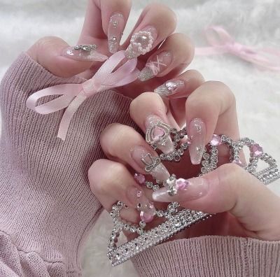 Tumblr Pretty Gel Nails, Really Cute Nails, Kawaii Nails, Girlie Style, Opi Nails, Cute Nail Designs, Gorgeous Nails, Cute Acrylic Nails, French Nails