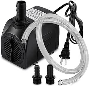 PULACO 400GPH Submersible Water Pump with 5 ft Tubing, 25W durable fountain water pump for Pond Fountain, Aquariums Fish Tank, Statuary, Hydroponics Hydroponic Farm, Indoor Water Features, Aquarium Pump, Pond Pumps, Pond Fountains, Small Fountains, Fountain Pump, Submersible Pump, Small Ponds