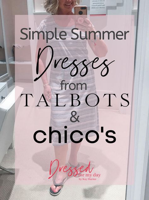 Simple Summer Dresses from Talbots & Chico's - Dressed for My Day Spring Dress Outfits Casual, Petite Summer Dresses, Talbots Fashion, Talbots Summer, Bright Maxi Dress, Chicos Fashion, Dressed For My Day, Tropical Maxi Dress, Simple Summer Dresses