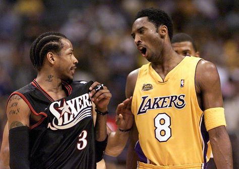 The superstar duo's history goes back to the 1996 draft. Allen Iverson Wallpapers, Jermaine O'neal, Tracy Mcgrady, Lakers Basketball, Shooting Guard, Nba Legends, Allen Iverson, Nba News, Philadelphia 76ers