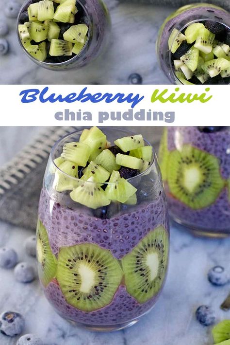 Blueberry Pudding, Chia Pudding Recipes Healthy, Chia Seed Recipes Pudding, Chia Recipe, Dessert Breakfast, Chia Seed Recipes, Chia Pudding Recipes, Green Food, Chia Seed Pudding