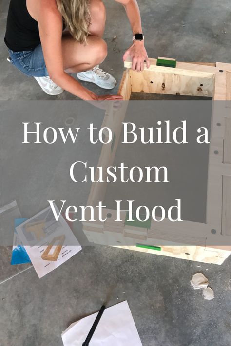 how to build a custom vent hood Building A Range Hood, Drywall Range Hood, Range Hood Diy, Diy Vent Hood Cover, Custom Hood Vent, Diy Vent Hood, Diy Range Hood Cover, Vent Hood Insert, Island Vent Hood