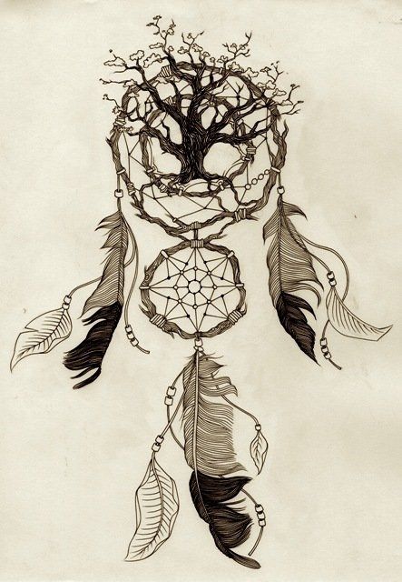 Traumfänger mit Baum Atrapasueños Tattoo, Dream Catcher Drawing, Dream Catcher Tattoo, Indian Tattoo, Celtic Tattoos, Tree Tattoo, Skin Art, Piercing Tattoo, Love Tattoos