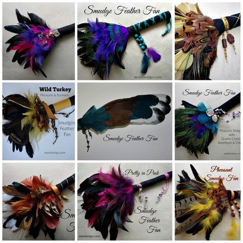 How To Make Your Own Smudge Fan - Clears Negative Vibes — Steemit Smudge Wands Diy, How To Make A Feather Smudge Fan, Smudging Feathers Diy, Diy Smudge Fan, Feather Smudge Fan Diy, Smudge Feathers Diy, Smudge Fan Diy, How To Make A Spirit Stick, Feather Project Ideas