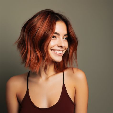 72 Gorgeous Red Hair Color Ideas Trending in 2023 Short Red Hair Color Ideas, Hair Color Mid Length, Red Hair Short Hairstyles, Red Shoulder Length Hair, Mid Length Red Hair, Copper Bob With Bangs, Red Hair 2024 Trends, Chin Length Bob Red Hair, Red Hair Trends 2024