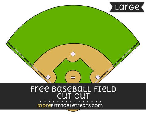 Free Baseball Field Cut Out - Large size printable Baseball Field Template Free Printable, Baseball Printables Free Templates, Baseball Diamond Template, Baseball Printables, Pitching Drills, Class Mom, Printable Baseball, Diamond Template, Baseball Tattoos