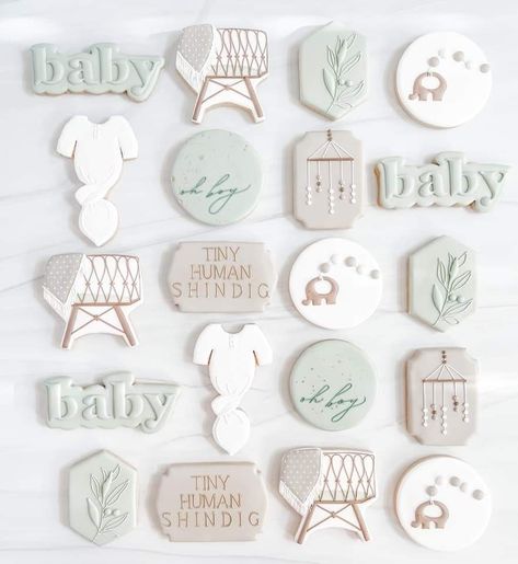 Tiny Human Shindig Theme, Tiny Human Shindig, Shower 2023, Cookies Theme, Shower Cookies, Baby Shower Cookies, Icing Cookies, Tiny Humans, Royal Icing Cookies