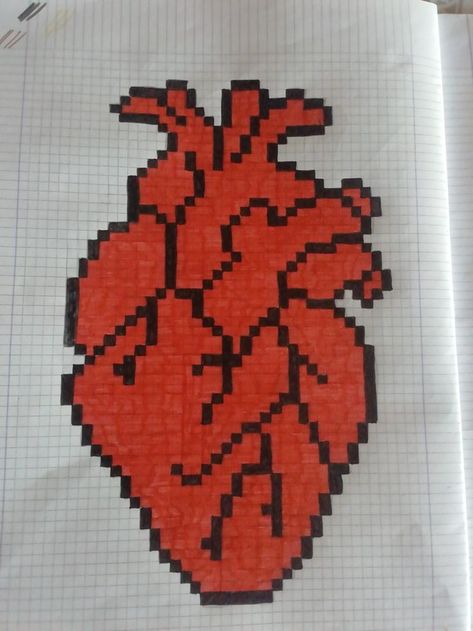 Big Pixel Art, Pixel Art Heart, Compass Art, Butterfly Art Painting, Graph Paper Drawings, Easy Pixel Art, Pixel Art Templates, Pixel Drawing, Pix Art