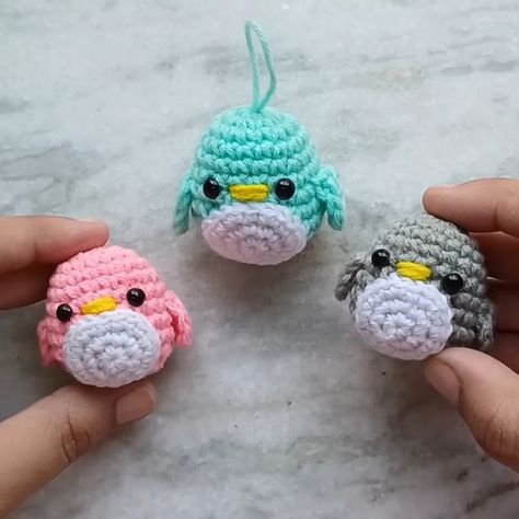 Easy Crochet Penguin, Free Penguin Crochet Pattern, Penguin Crochet Pattern, Penguin Keychain, Penguin Amigurumi, Penguin Crochet, Crochet Owl Hat, Eyes Pattern, Crochet Penguin