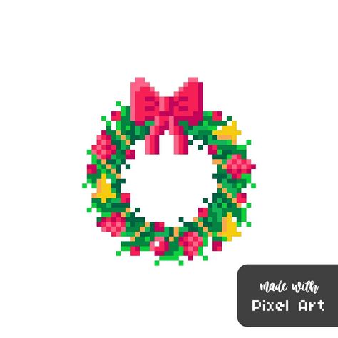 Christmas reef Pi Art, Christmas Reef, Pies Art, Pixel Art Background, Pix Art, Cross Stitch Christmas, Pixel Art Games, Twelve Days Of Christmas, Nordic Christmas