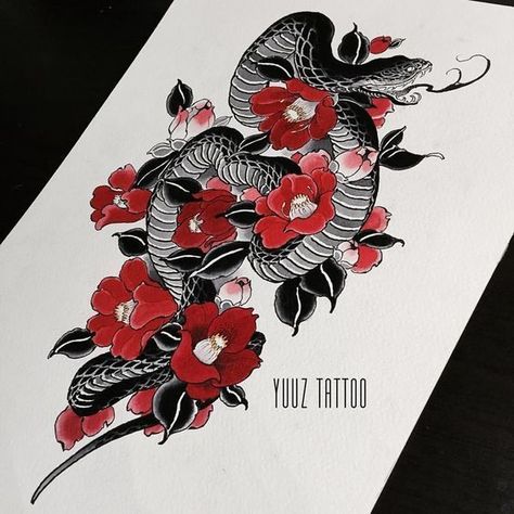 sketches tattoo design Tattoo collection. Every hour I publish the most interesting tattoos. Subscribe https://www.pinterest.com/tattoosalon1/sketches-tattoo-design/  tattoo,tattoo designs,tattoo ideas,tattoo designs unique,tattoo designs drawings,tattoos for women,small tattoos,tattoos for men,sketch tattoo #tattoo #tattoodesigns #tattooideas #tattoosforwomen #tattoosforwomensmall #tattoosfomensketch tattoo#skinartmag #supportgoodtattooing #support_good_tattooing #tattoos_alday #tattoosalday #t Karp Koi, Japanese Snake Tattoo, Tier Tattoo, Snake Tattoos, Kunst Tattoos, Snake Tattoo Design, Snake Art, Tattoo Desings, Japanese Tattoo Designs