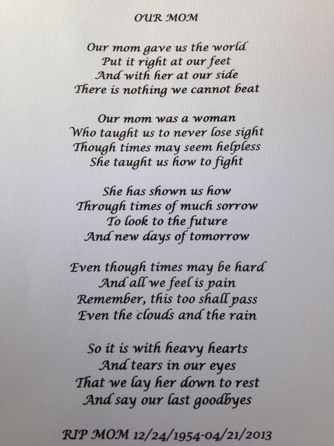 A poem I wrote for my mom and read at her funeral...I miss you. Eulogy For Mom, Mum Poems, Writing A Eulogy, Tribute To Mom, Remembering Dad, Miss Mom, Mom Poems, Mom In Heaven, Mother Poems