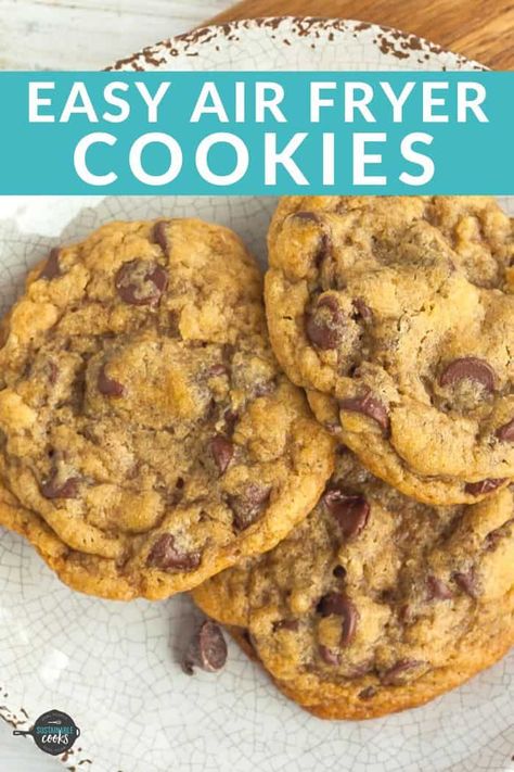 Air Fryer Chocolate Chip Cookies, Air Fryer Cookies, Air Fryer Recipes Dessert, Gluten Free Chocolate Chip Cookies, Air Fryer Oven Recipes, Best Air Fryers, Air Fryer Dinner Recipes, Homemade Recipe, Air Fryer Recipes Easy