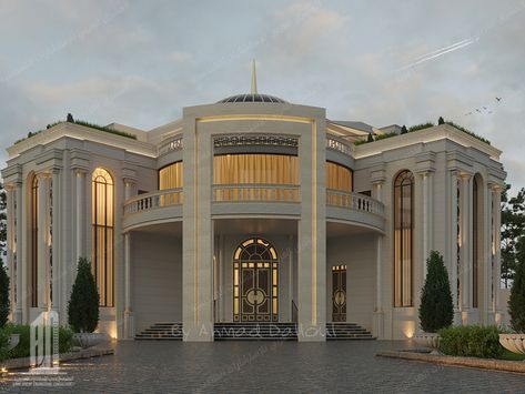 Uae House Design, Timeless Home Exterior, New Classic Villa, Luxurious Exterior, Classic Exterior Design, Home Exterior Design Ideas, Luxury Villa Design, Home Exterior Design, Dubai Houses