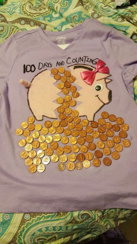 Ava's 100th day of school shirt 2017. 100 Collage 100th Day, 100 Days Of School Shirt For Teachers, School Shirt Ideas, 100 Days Of School Project Kindergartens, 100 Day Project Ideas, 100 Day Shirt Ideas, 100days Of School Shirt, 100 Días De Clases, 100s Day