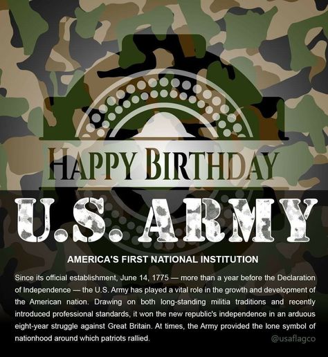 Nation Drawing, Us Army Birthday, Happy Birthday Army, Military Diy, Army Birthday, Army's Birthday, Army Usa, Patriotic Quotes, American Quotes