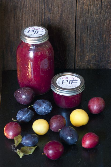 Plum Pie Filling Canning Recipe. I made this this year with plums from our… Plum Pie Filling Recipe, Plum Pie Filling, Canning Plums, Pickled Foods, Domestic Engineer, Tart Flavors, Canned Plums, Pie Fillings, Plum Pie