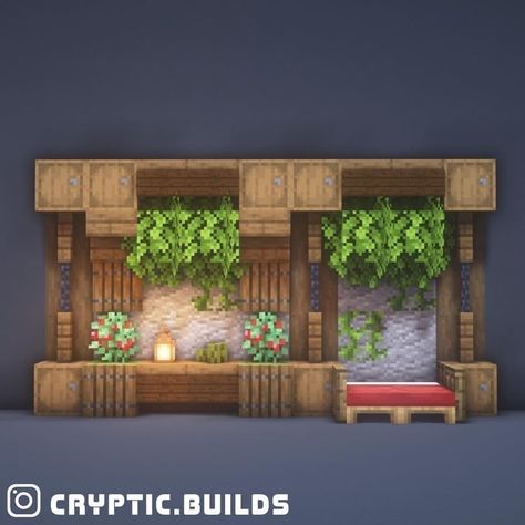 Minecraft Nook Ideas, Minecraft Interior Builds, Minecraft Wall Designs Inside, Cute Minecraft Interior, Minecraft Wall Decor, Minecraft Interior Ideas, Minecraft Wall Designs, Minecraft House Interior, Creative Bed