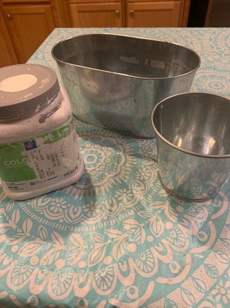 I came across two small galvanized buckets. I had a few mini pumpkins and some really pretty fall napkins. So I decided to marry all these items together!Let’s get started… I started by painting each bucket white. It took two coats to make them nice. I painted it white just so everything else I put on will be vibrant without the silver peaking through. I painted the larger bucket a very pretty shade of chalk paint green. I plan to decoupage both buckets using the napkins. But on… Metal Bucket Centerpieces, Pumpkin Bucket Decor, Chalk Paint Green, Bucket Centerpiece, Bucket Decor, Fall Leaf Decor, Fall Napkins, Galvanized Buckets, Pumpkin Bucket