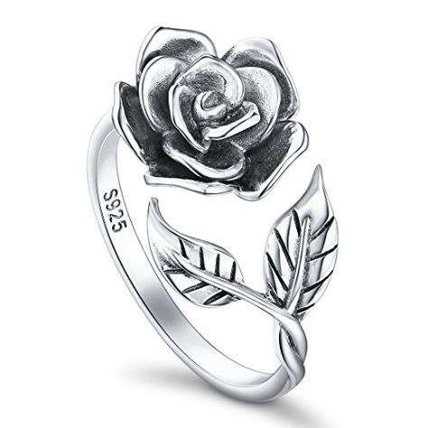 Rose Flower Ring, Gifts For Girlfriends, Wedding Party Jewelry, Rose Ring, Wedding Band Sets, Romantic Gift, Open Ring, Rose Gold Color, Flower Ring