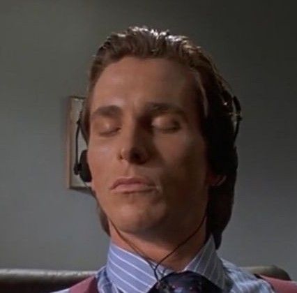 Pat Bateman, Funny Patrick, Patrick Bateman, Pinterest Memes, Christian Bale, Spotify Playlist, Classic Films, Neon Genesis Evangelion, Lady And Gentlemen