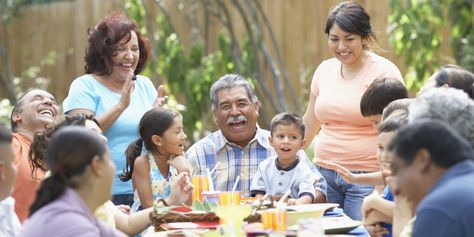 Hispanic families almost always stick together though the generations. grandparents play a role just as important as the parents Family Reunion Centerpieces, One Bedroom Apartments, Family Reunion Planning, Fun Group, Hispanic Heritage Month, Hispanic Heritage, Camping Activities, Heritage Month, Parenting Tips