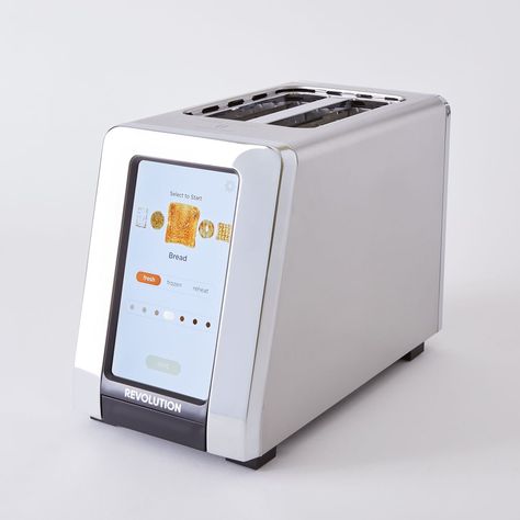 A Cool Toaster: Revolution Cooking 2-Slice High-Speed Smart Toaster Cool Toasters, Weekend Reading, Cook Smarts, Toasters, Cooking Appliances, Cool Kitchen Gadgets, Slice Of Bread, Food 52, Kitchen Stuff