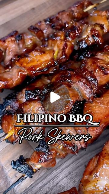 Filipino Pork Skewers, Filipino Bbq Pork Skewers, Filipino Pork Bbq, Filipino Bbq, Chicken Bouillon Powder, Pork Kabobs, Banana Ketchup, Pineapple Skewer, Bbq Pork Chops