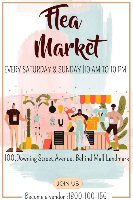 Flea Market Flyer Design, Flea Market Poster Design, Flea Market Flyer, Flea Market Poster, Market Poster, Market Ideas, Event Flyer Templates, Online Ads, Event Flyer