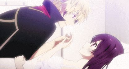 Two Anime Characters, Kiss Anime, Anime Kiss Gif, Tokyo Ravens, Anime Couples Manga, Anime Kiss, Fanarts Anime, Dark Anime, Ravens