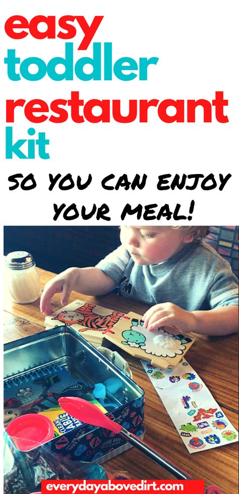 With a toddler restaurant kit you can enjoy your dining experience tantrum free! #toddler #travel #restaurant #toddleractivities #easy #learning Restaurant Kit, Toddler Hacks, Toddler Discipline, Toddler Sleep, Parenting Toddlers, Toddler Play, Busy Toddler, Toddler Fun, Toddler Life