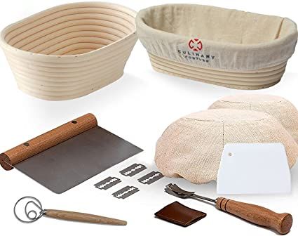 Sourdough Tools, Bread Making Tools, Sourdough Proofing, Dough Whisk, Bread Proofing, Bread Baskets, Bread Kitchen, Plastic Scraper, Proofing Baskets