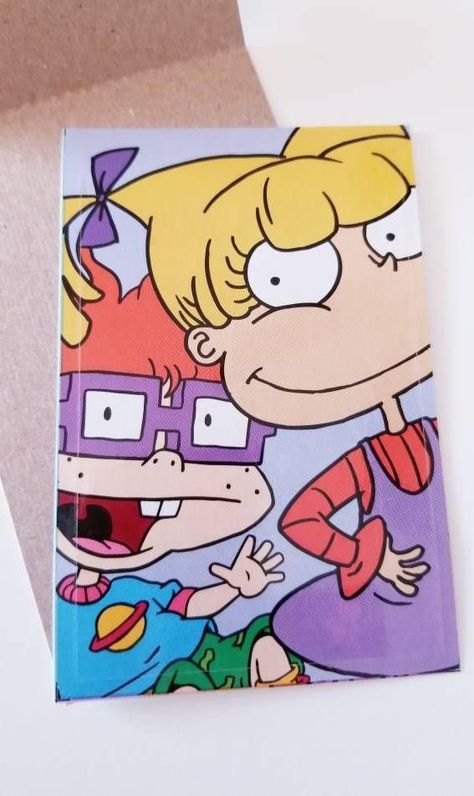 90s Cartoon Paintings, 90s Cartoon Canvas Painting, Cardboard Folder, Cartoon Nickelodeon, Cartoon Paintings, Disney Canvas Art, Stickers Stationery, Small Canvas Paintings, Disney Art Drawings