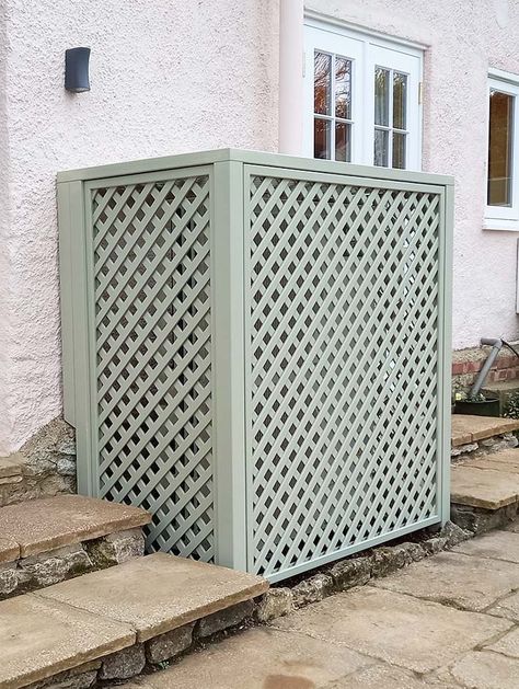 Trellis Air Conditioner Cover, Cover Air Conditioning Unit Outdoor, Air Conditioning Unit Cover, Ac Screen, Window Trim Styles, Air Conditioner Screen, Air Conditioner Cover Outdoor, Heat Pump Cover, Air Conditioner Hide