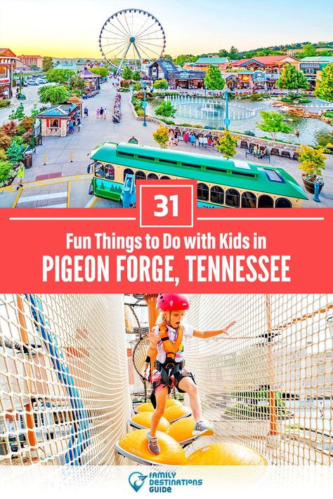 Dreaming about a family vacation to Pigeon Forge, TN and looking for things to do? We’re FamilyDestinationsGuide, and we’re here to help: Discover the most fun things to do in Pigeon Forge with kids - so you get memories that last a lifetime! #pigeonforge #pigeonforgethingstodo #pigeonforgewithkids #pigeonforgeactivities Tennessee Family Vacation, Gatlinburg Tennessee Vacation, Pigeon Forge Vacation, Tennessee Road Trip, Smokey Mountains Vacation, Gatlinburg Vacation, Smoky Mountains Vacation, Pigeon Forge Tennessee, Tennessee Travel