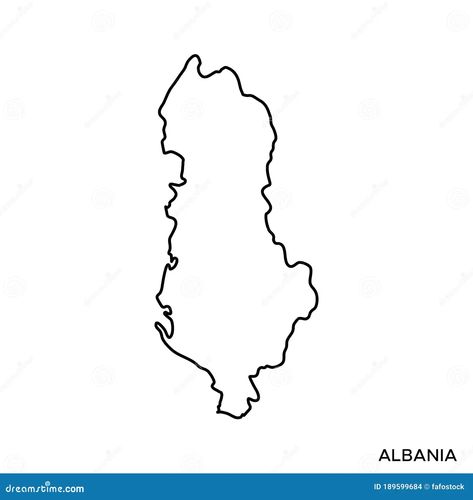 Outline Map of Albania Vector Design Template. Editable Stroke Stock Vector - Illustration of europe, continent: 189599684 Map Of Albania, Albania Map, Europe Continent, Map Tattoos, Map Outline, Symbol Tattoos, Albania, Vector Design, Design Template