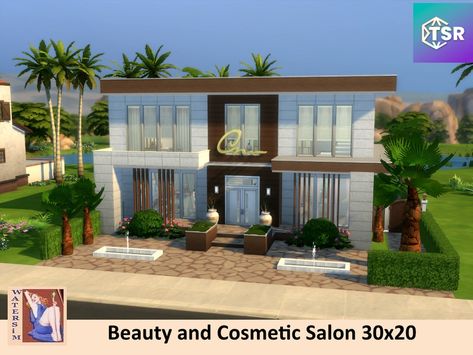 The Sims Resource - ws Beauty and Cosmetic Salon - No CC Sims 4 Beauty Salon, Diva Nails, Sims 4 Teen, Sims4 Cc, Island Living, Electronic Art, City Living, Maxis Match, The Sims Resource