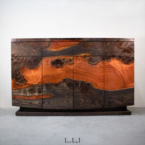 Resin Dresser, Fine Woodworking Furniture, Tattoo Studio Interior, Amber Resin, Orange Wood, River Table, Wood Works, Studio Interior, Woodworking Furniture