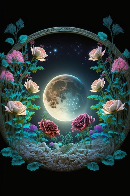 Moonlight Flowers, Tattoo Design Flower, Peaceful Soul, Moon Spiritual, Flowers Tattoo Design, Flowers Tattoos, Beautiful Screensavers, Dresses Flowers, Surreal Photography