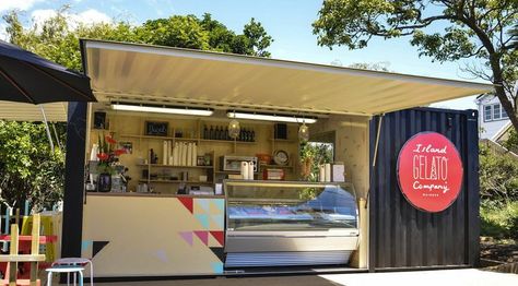 Gelato, re-purposed shipping container, Waiheke Island, Auckland ... Shipping Container Cafe, Container Coffee Shop, Container Restaurant, Container Cafe, Container Conversions, Container Bar, Coffee Container, Shipping Container Home, Container Buildings