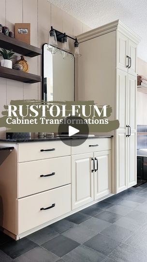 40K views · 1.2K reactions | TWO STEP Cabinet Painting! 

#AD If you’re thinking of painting your cabinets, look no further than the @rustoleumca Home Transformations Cabinet Coating kit! 

I’ll be honest - my dad was a little leery about us making these cabinets into a DIY project; he wasn’t sure the finish would look clean & smooth. But he was so happy with the end result and had to concede that I was right (which is always the best feeling).

This kit makes painting cabinets SO easy with its revolutionary two-step system that requires no stripping, sanding or priming. The base coat is tintable and provides excellent coverage. The topcoat ensures that the finish is long-lasting and easy to clean. 

And the best thing, of course, is how budget-friendly the kit makes your project. 

Would Remaking Furniture, Painting Cupboards, Rustoleum Cabinet Transformation, Rustoleum Cabinet, Painting Doors, Old Houses Renovation, Cabinets To Go, Cabinet Transformations, Cabinets Painted