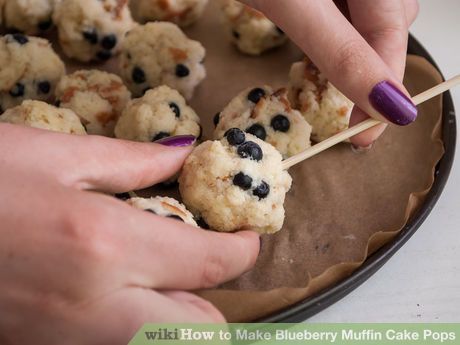 Image titled Make Blueberry Muffin Cake Pops Step 10 Muffin Pops, Muffin Cake Pops, Lemon Blueberry Cake Pops, Blueberry Cake Pops, Moist Blueberry Cake, Healthy Blueberry Cake, Blueberry Muffin Cake, Blueberry Cake Mix, Lemon Blueberry Cupcakes