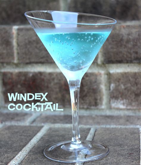 Windex Cocktail recipe - UV Blue Raspberry Vodka, Lemon-Lime soda, Vodka http://mixthatdrink.com/windex-cocktail/ Blue Drinks Recipes, Uv Blue Drinks, Raspberry Vodka Drinks, Vodka Recipes Drinks, Raspberry Vodka, Uv Blue, Refreshing Summer Cocktails, Blue Drinks, Tipsy Bartender